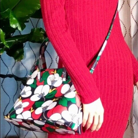 Authentic Kate Spade leather floral Satchel/Crosby - Picture 2 of 8